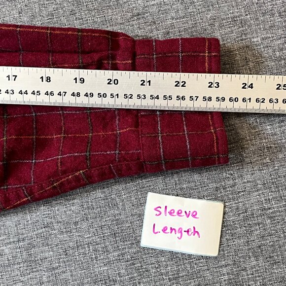 Pendleton 100% Virgin Wool Check Long Sleeve Shirt - Men's Size M - Red - Picture 9 of 11